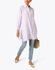 Look image thumbnail - Eileen Fisher - Lavender Longline Shirt