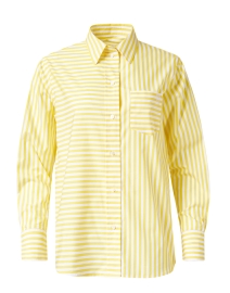 Product image thumbnail - Ines de la Fressange - Maureen Yellow Striped Cotton Shirt