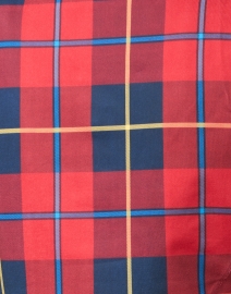 Fabric image thumbnail - Gretchen Scott - Plaidly Red Plaid Ruffle Neck Top