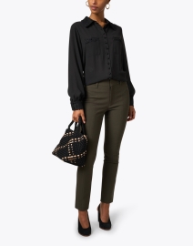 Look image thumbnail - Weill - Black Boucle Detail Blouse 