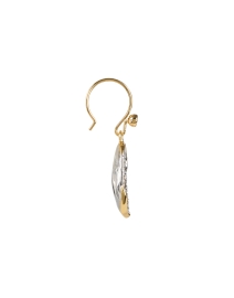 Back image thumbnail - Alexis Bittar - Gold and Crystal Oval Drop Earrings