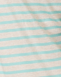 Fabric image thumbnail - Saint James - Minquidame Beige and Seafoam Striped Cotton Top