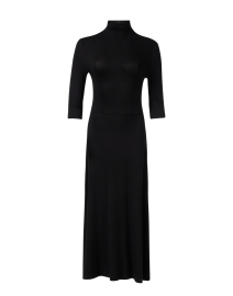 Black Jersey Turtleneck Dress