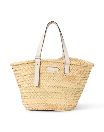 Essaouria White Woven Palm Tote Bag