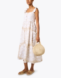Look image thumbnail - Juliet Dunn - Beige and White Print Cotton Dress
