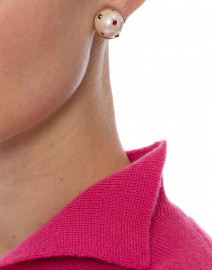Boboli Button Clip Earrings