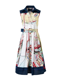 Product image thumbnail - Samantha Sung - Audrey Multi Boat Print Dress