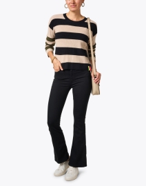 Look image thumbnail - Lisa Todd - Beige Multi Stripe Cotton Sweater