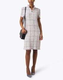 Look image thumbnail - Marc Cain - White Tweed Zipper Front Dress