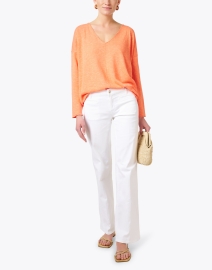 Look image thumbnail - Eileen Fisher - Orange Linen Cotton Top