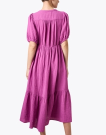 Back image thumbnail - Xirena - Lennox Purple Cotton Gauze Dress