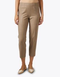 Front image thumbnail - Piazza Sempione - Audrey Beige and Gold Lurex Pant