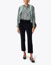 Look image thumbnail - Rosso35 - Blue Multi Floral Silk Blouse