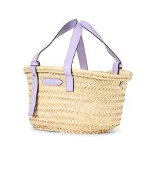 Front image thumbnail - Poolside - Essaouria Lavender Woven Palm Bag 