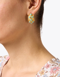 Look image thumbnail - Ben-Amun - Gold and Turquoise Earrings