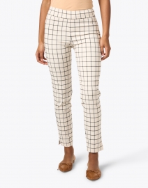 Front image thumbnail - Avenue Montaigne - Pars Black and White Windowpane Pull On Pant