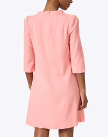 Back image thumbnail - Jane - Adeline Pink Wool Crepe Dress