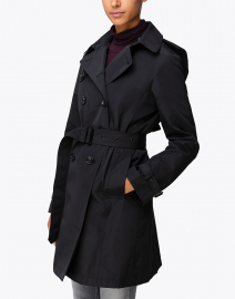 Front image thumbnail - Jane Post - Black Zip-Out Liner Trench Coat