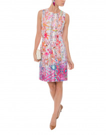 Emory Floral Printed Sheath Dress with Pearl Detailing