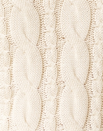 Fabric image thumbnail - Blue - Cream Cotton Cable Sweater