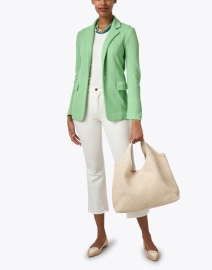Look image thumbnail - Amina Rubinacci - Pompei Green Cotton Linen Jacket