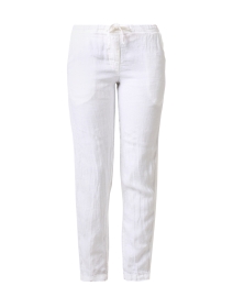 Hampton White Linen Pant
