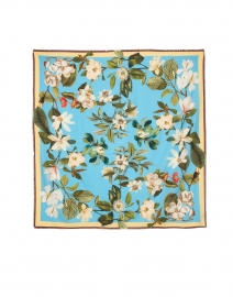 St. Piece - Oksana Blue Floral Wool and Cashmere Scarf 