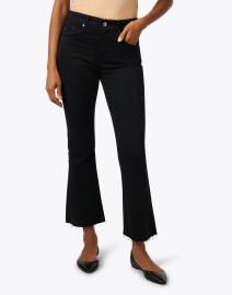 Front image thumbnail - AG Jeans - Farrah Black Cropped Bootcut Jean