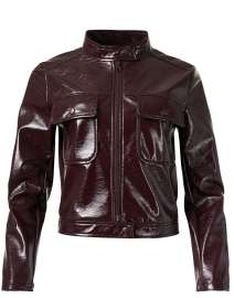 Product image thumbnail - Elliott Lauren - Brown Patent Leather Jacket