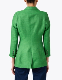 Back image thumbnail - Smythe - Classic Green Linen Silk Blazer