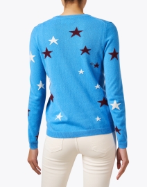 Back image thumbnail - Chinti and Parker - Blue Wool Cashmere Intarsia Sweater 