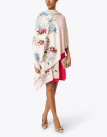 Extra_1 image thumbnail - Janavi - Ivory and Multi Floral Embroidered Wool Scarf