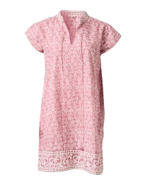 Pink Print Cotton Shift Dress