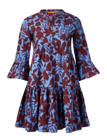Blue and Red Print Cotton Dress