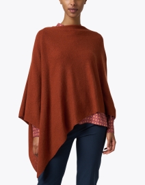 Front image thumbnail - Minnie Rose - Cinnamon Brown Cashmere Ruana
