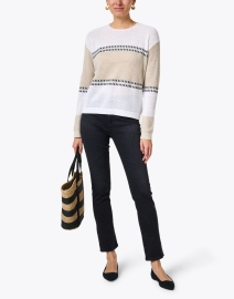 Look image thumbnail - Lisa Todd - White and Beige Cotton Sweater