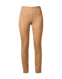 Product image thumbnail - Ecru - Springfield Camel Plaid Power Stretch Pull On Pant