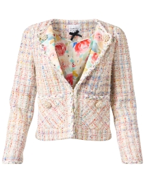 Product image thumbnail - Edward Achour - Multi Tweed and Floral Jacket 