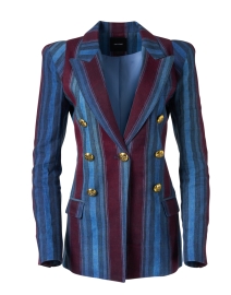 Multi Stripe Linen Blazer