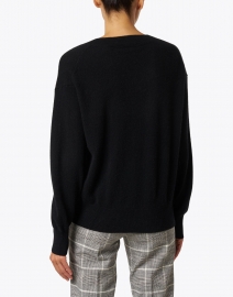 Back image thumbnail - White + Warren - Black Cashmere Sweater