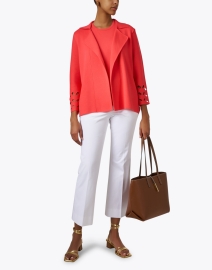 Look image thumbnail - Piazza Sempione - Carla White Flare Ankle Pant