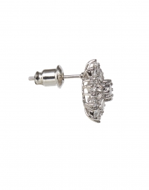 Back image thumbnail - FALLON - Silver Shining Star Stud Earrings