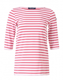 Phare White and Raspberry Pink Striped Shirt