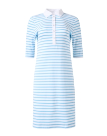 Blue Striped Polo Dress