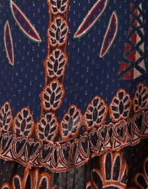 Fabric image thumbnail - Farm Rio - Ainika Navy and Orange Printed Dress
