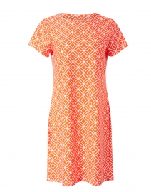 Ella Orange Geometric Printed Dress