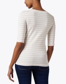 Back image thumbnail - Marc Cain - Beige Striped Top