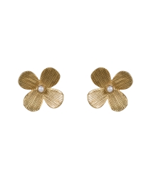 Gold Hydrangea Post Earrings
