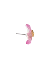 Back image thumbnail - Alexis Bittar - Pink Pansy Lucite Earrings