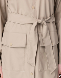 Extra_1 image thumbnail - Rains - Beige Water Resistant Belted Jacket